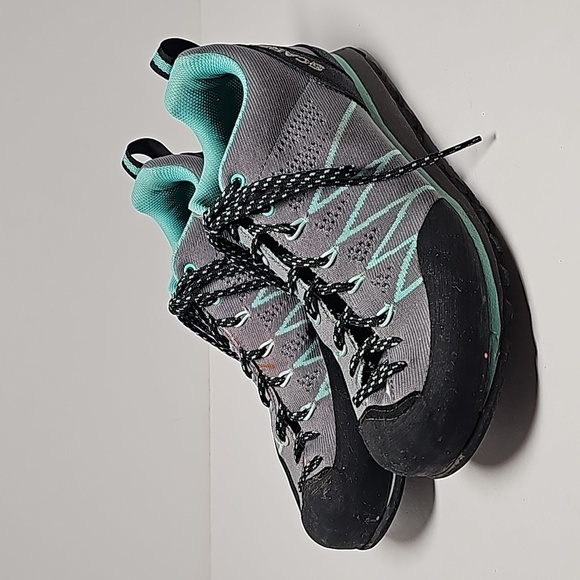 Scarpa Crux Air EU 38 US 7 Hiking Approach Shoes Smoke Ice Green Trail Vibram - Picture 9 of 16